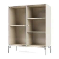 Ripple II display cabinet 69.6x82.2x30 cm, Oat-legs chrome