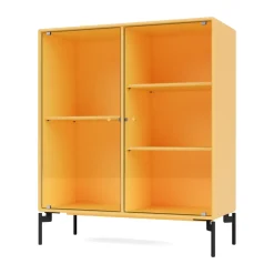 Ripple II display cabinet 69.6x82.2x30 cm, Acacia-legs black