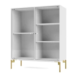 Ripple II display cabinet 69.6x82.2x30 cm, Snow-legs brass