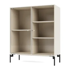 Ripple II display cabinet 69.6x82.2x30 cm, Oat-legs black