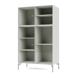 Ripple III display cabinet 69.6x117.6x38 cm, Nordic-legs chrome