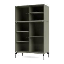 Ripple III display cabinet 69.6x117.6x38 cm, Fennel-legs black