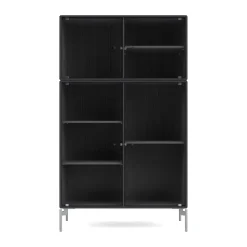 Ripple III display cabinet 69.6x117.6x38 cm, Anthracite-legs chrome