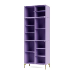 Ripple IV display cabinet 69.6x187.2x38 cm, Iris-legs brass
