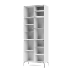 Ripple IV display cabinet 69.6x187.2x38 cm, NewWhite-legs chrome