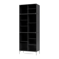Ripple IV display cabinet 69.6x187.2x38 cm, Anthracite-legs chrome