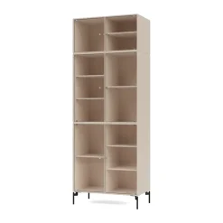 Ripple IV display cabinet 69.6x187.2x38 cm, Clay-legs black