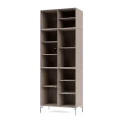 Ripple IV display cabinet 69.6x187.2x38 cm, Mushroom-legs chrome