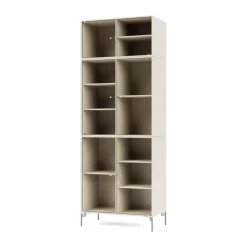 Ripple IV display cabinet 69.6x187.2x38 cm, Oat-legs chrome