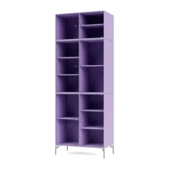 Ripple IV display cabinet 69.6x187.2x38 cm, Iris-legs chrome
