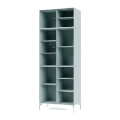 Ripple IV display cabinet 69.6x187.2x38 cm, Flint-legs legs