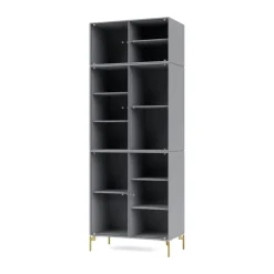 Ripple IV display cabinet 69.6x187.2x38 cm, Graphic-legs brass