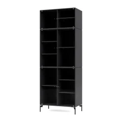 Ripple IV display cabinet 69.6x187.2x38 cm, Anthracite-legs black