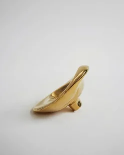 Ripple no. 02 large knob, Brass