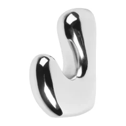 Roberta hook 10x6 cm, Silver finish