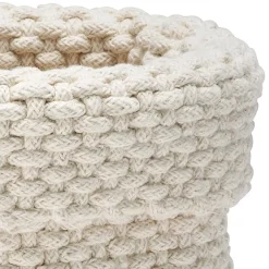 Rope storage basket, nature white