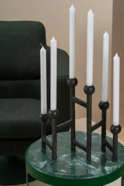 Round Folding candlestick 56x30 cm, Dark grey