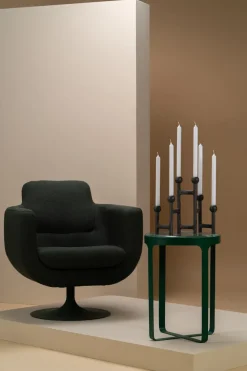 Round Folding candlestick 56x30 cm, Dark grey