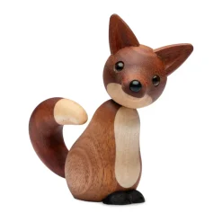 Roxy fox decoration 10 cm, Mahogany