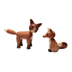 Roxy fox decoration 10 cm, Mahogany