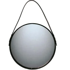 Ørskov mirror black, Ø 50 cm