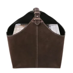 Ørskov newspaper bag suede, brown
