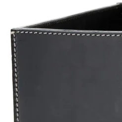Ørskov storage box, black with white stitches