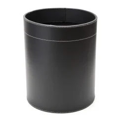 Ørskov waste basket leather, black
