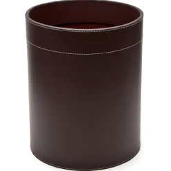 Ørskov waste basket leather, Chocolate