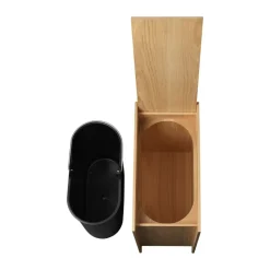 Sama waste bin, Oak, 50 L