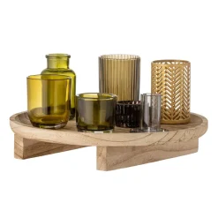 Sanga tray with lantern 8 pieces, Natural-multi
