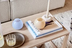Savi marble candle sticks small 4 cm, off white