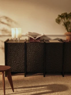 Scarni sideboard, Dark-stained ash, 163x50x74 cm