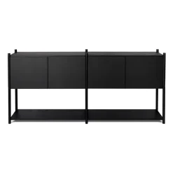 Sceene bookcase H, Black oiled oak