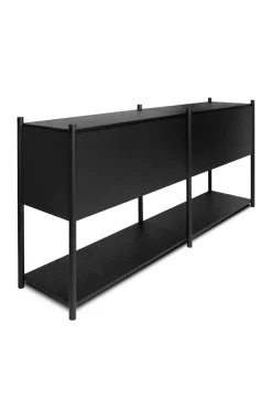Sceene bookcase H, Black oiled oak