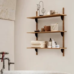 Sector shelf triple wide, Oak-black