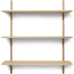 Sector shelf triple wide, Oak-bronze
