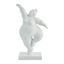 Serafina decoration woman on tiptoe 28.8 cm, White