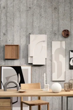 Serif Relief wall decoration M, Off white