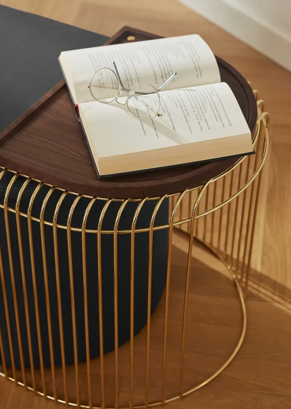 Sessio tray rundad 32x40 cm, Walnut
