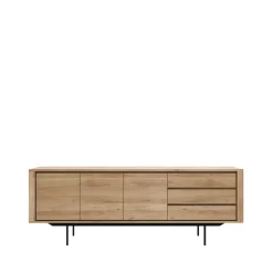 Shadow sideboard, Oak-wax oil 3 doors 3 drawers