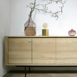 Shadow sideboard, Oak-Wax oil 1 door 3 drawers