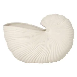 Shell flower pot, Off white