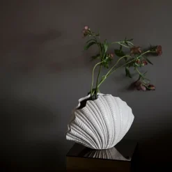 Shell vase, White