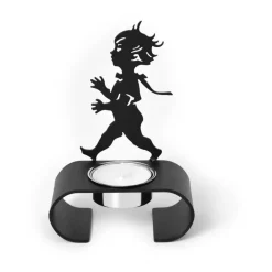 Silhuett candle holder 9.3x13.3 cm, Black