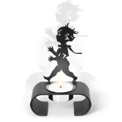 Silhuett candle holder 9.3x13.3 cm, Black