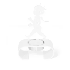 Silhuett candle holder 9.3x13.3 cm, White
