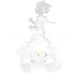 Silhuett candle holder 9.3x13.3 cm, White