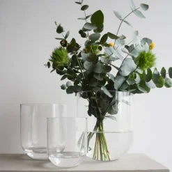 Simple glass vase large, Clear