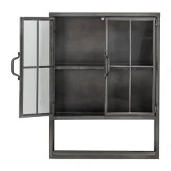 Sindre cupboard 46x21.5x61 cm, Black, metal